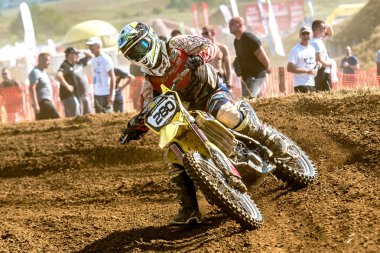 Gdansk, Polonya - 11 Eylül: Polonyalı Motocross Şampiyonası Polonya, Gdansk 11 Eylül 2016 tanımsız rider