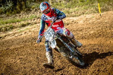 Gdansk, Polonya - 11 Eylül: Polonyalı Motocross Şampiyonası Polonya, Gdansk 11 Eylül 2016 tanımsız rider