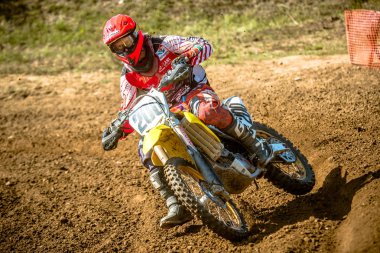 Gdansk, Polonya - 11 Eylül: Polonyalı Motocross Şampiyonası Polonya, Gdansk 11 Eylül 2016 tanımsız rider