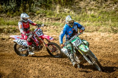 Gdansk, Polonya - 11 Eylül: Polonyalı Motocross Şampiyonası Polonya, Gdansk 11 Eylül 2016 tanımsız rider