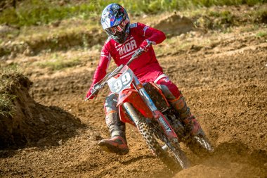 Gdansk, Polonya - 11 Eylül: Polonyalı Motocross Şampiyonası Polonya, Gdansk 11 Eylül 2016 tanımsız rider