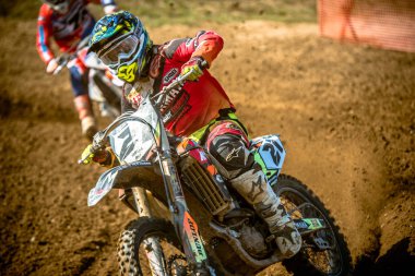 Gdansk, Polonya - 11 Eylül: Polonyalı Motocross Şampiyonası Polonya, Gdansk 11 Eylül 2016 tanımsız rider