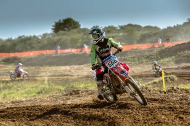 Gdansk, Polonya - 11 Eylül: Polonyalı Motocross Şampiyonası Polonya, Gdansk 11 Eylül 2016 tanımsız rider