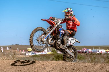 Gdansk, Polonya - 11 Eylül: Polonyalı Motocross Şampiyonası Polonya, Gdansk 11 Eylül 2016 tanımsız rider