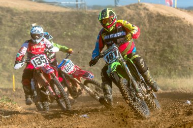 Gdansk, Polonya - 11 Eylül: Polonyalı Motocross Şampiyonası Polonya, Gdansk 11 Eylül 2016 tanımsız rider