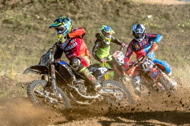 Gdansk, Polonya - 11 Eylül: Polonyalı Motocross Şampiyonası Polonya, Gdansk 11 Eylül 2016 tanımsız rider