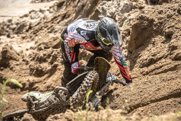 MALECHOWO, POLAND - JULY 17 : undefined rider on Polish Enduro Championship Poland, Malechowo 17 July 2016 — Stock Photo, Image