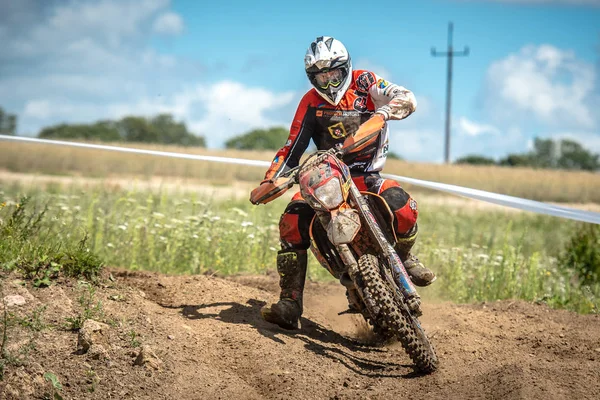 MALECHOWO, POLAND - JULY 17 : undefined rider on Polish Enduro Championship Poland, Malechowo 17 July 2016 — Stock Photo, Image