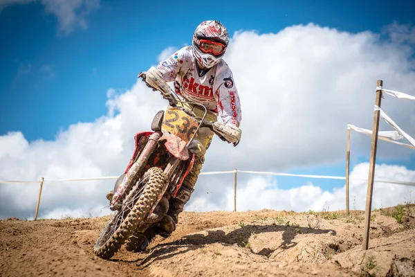 Malechowo, Polonya - 17 Temmuz: tanımsız sürücü üzerinde Lehçe Enduro Şampiyonası Polonya, Malechowo 17 Temmuz 2016 — Stok fotoğraf