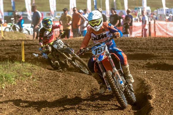 GDANSK, POLÓNIA - SETEMBRO 11: piloto indefinido no Campeonato Polaco de Motocross Polônia, Gdansk 11 setembro 2016 — Fotografia de Stock