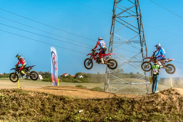 GDANSK, POLAND - SEPTEMBER 11 : undefined rider on Polish Motocross Championship Poland, Gdansk 11 September 2016 — Stock Photo, Image