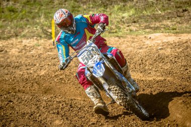 Gdansk, Polonya - 11 Eylül: Polonyalı Motocross Şampiyonası Polonya, Gdansk 11 Septemeber 2016 tanımsız rider