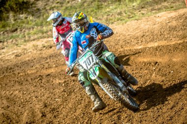 Gdansk, Polonya - 11 Eylül: Polonyalı Motocross Şampiyonası Polonya, Gdansk 11 Septemeber 2016 tanımsız rider
