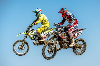 Gdansk, Polonya - 11 Eylül: Polonyalı Motocross Şampiyonası Polonya, Gdansk 11 Septemeber 2016 tanımsız rider
