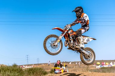 Gdansk, Polonya - 11 Eylül: Polonyalı Motocross Şampiyonası Polonya, Gdansk 11 Septemeber 2016 tanımsız rider