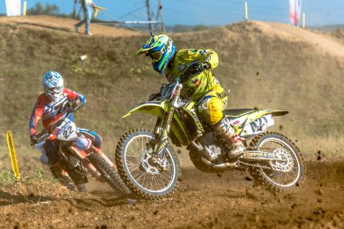Gdansk, Polonya - 11 Eylül: Polonyalı Motocross Şampiyonası Polonya, Gdansk 11 Septemeber 2016 tanımsız rider