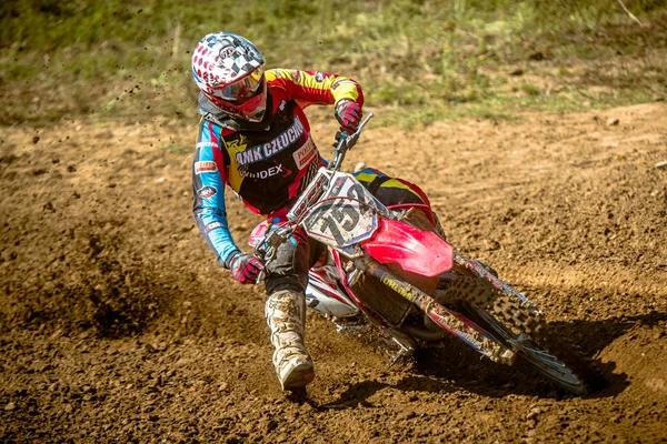 GDANSK, POLONIA - 11 DE SEPTIEMBRE: piloto indefinido en el Campeonato Polaco de Motocross Polonia, Gdansk 11 de septiembre de 2016 —  Fotos de Stock