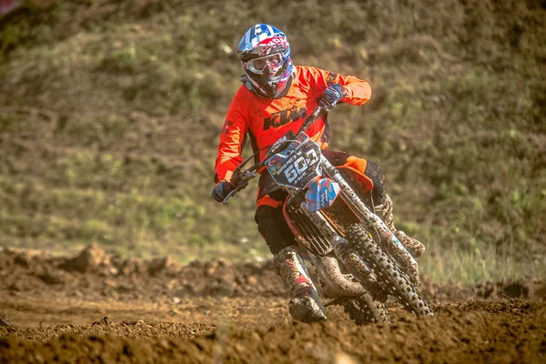 Gdansk, Polonya - 11 Eylül: Polonyalı Motocross Şampiyonası Polonya, Gdansk 11 Septemeber 2016 tanımsız rider