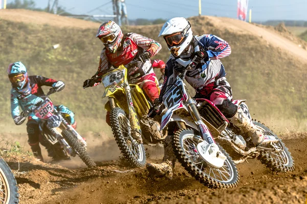 Gdansk, Polen - 11 September: undefined ruiter op Poolse Motocross Championship Polen, Gdansk 11 Septemeber 2016 — Stockfoto