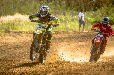 Gdansk, Polonya - 11 Eylül: Polonyalı Motocross Şampiyonası Polonya, Gdansk 11 Eylül 2016 tanımsız rider