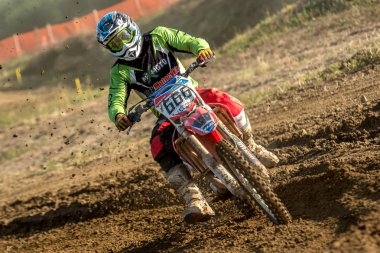 Gdansk, Polonya - 11 Eylül: Polonyalı Motocross Şampiyonası Polonya, Gdansk 11 Eylül 2016 tanımsız rider