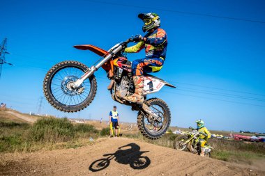 Gdansk, Polonya - 11 Eylül: Polonyalı Motocross Şampiyonası Polonya, Gdansk 11 Eylül 2016 tanımsız rider