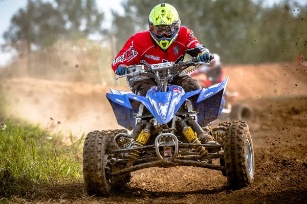 Chojna, Polska - 25 września: niezdefiniowane rider na polski zachodniej strefy Motocross Mistrzostwa Polski, Chojna 25 września 2016 — Zdjęcie stockowe