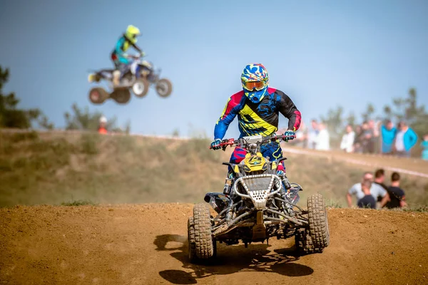 CHOJNA, POLAND - SEPTEMBER 25 : undefined rider on Polish West Zone Motocross Championship Poland, Chojna 25 September 2016 — Stock Photo, Image