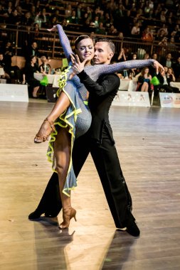 Ruda Slaska, Polonya - 11 Şubat 2017 - Lehçe Ruda Slaska Latin dansında şampiyonluk