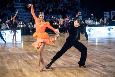 Krakow, Polonya - 11 Aralık 2016 - Wieczysty dans yarışması. Bölgesel dans turnuva Krakow
