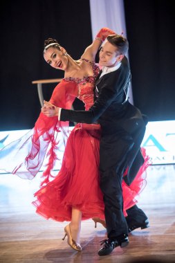 Krakow, Polonya - 11 Aralık 2016 - Wieczysty dans yarışması. Bölgesel dans turnuva Krakow