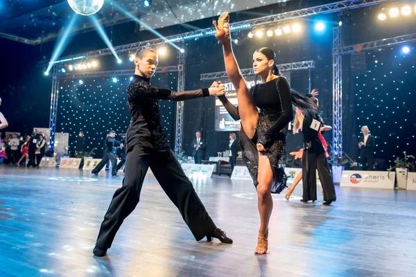 Ruda Slaska, Polonya - 12 Mart 2017 - Lehçe Ruda Slaska Latin dansında şampiyonluk