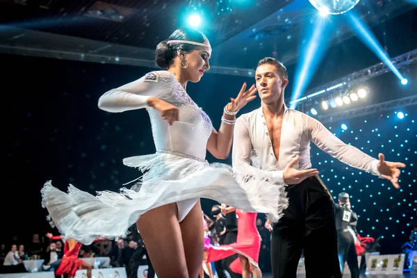 Ruda Slaska, Polonya - 12 Mart 2017 - Lehçe Ruda Slaska Latin dansında şampiyonluk