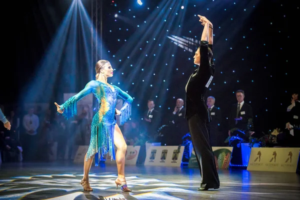 Ruda Slaska, Polonya - 11 Şubat 2017 - Lehçe Ruda Slaska Latin dansında şampiyonluk