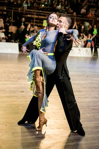 Ruda Slaska, Polonya - 11 Şubat 2017 - Lehçe Ruda Slaska Latin dansında şampiyonluk