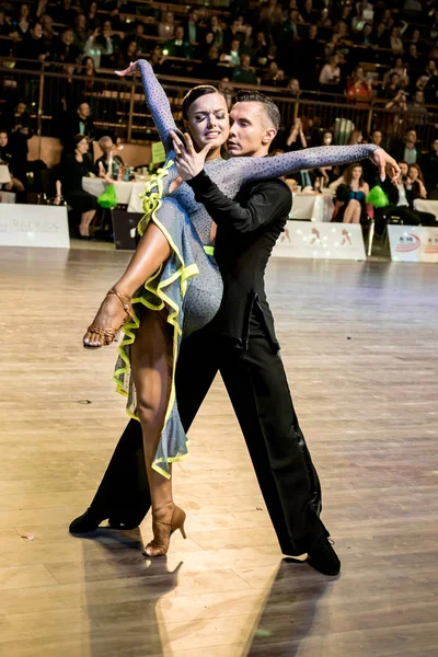 Ruda Slaska, Polonya - 11 Şubat 2017 - Lehçe Ruda Slaska Latin dansında şampiyonluk