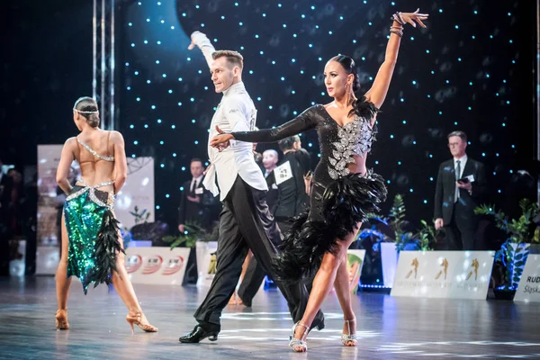 Ruda Slaska, Polonya - 11 Şubat 2017 - Lehçe Ruda Slaska Latin dansında şampiyonluk