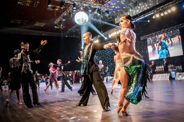 Ruda Slaska, Polonya - 11 Şubat 2017 - Lehçe Ruda Slaska Latin dansında şampiyonluk