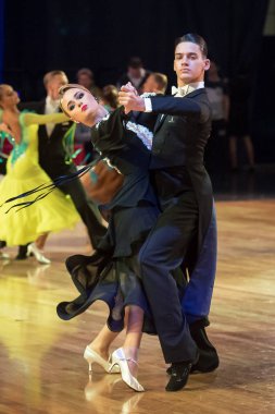 Elblag, Polonya - 13 Ekim 2017 - Baltık Kupası dans yarışması. Elblag turnuvada uluslararası dans