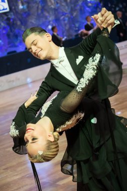 Elblag, Polonya - 13 Ekim 2017 - Baltık Kupası dans yarışması. Elblag turnuvada uluslararası dans