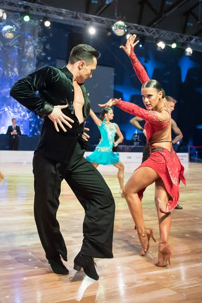 Elblag, Polonya - 13 Ekim 2017 - Baltık Kupası dans yarışması. Elblag turnuvada uluslararası dans — Stok fotoğraf