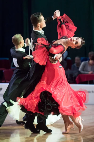 Elblag, Polonya - 13 Ekim 2017 - Baltık Kupası dans yarışması. Elblag turnuvada uluslararası dans