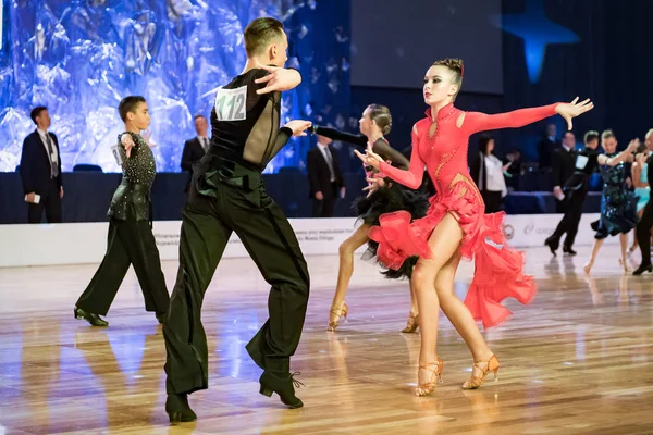 Эльбрус, Польша - 13 октября 2017 - Baltic Cup Dance Competition. Международный танцевальный турнир в Элблаге — стоковое фото