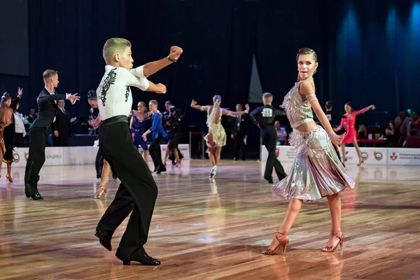 Elblag, Polsko - 13. října 2017 - baltský pohár taneční soutěž. Mezinárodní taneční turnaj v Elblag — Stock fotografie