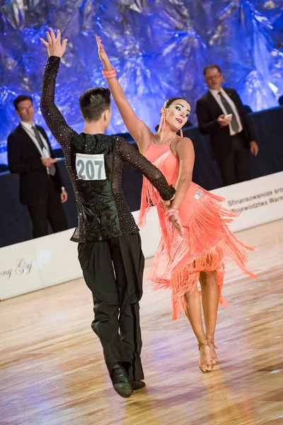 Эльбрус, Польша - 13 октября 2017 - Baltic Cup Dance Competition. Международный танцевальный турнир в Элблаге — стоковое фото