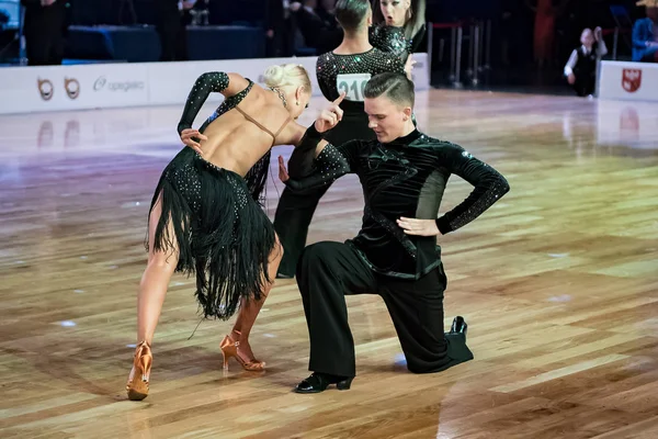 Elblag, Polsko - 13. října 2017 - baltský pohár taneční soutěž. Mezinárodní taneční turnaj v Elblag — Stock fotografie