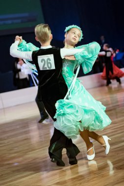 Elblag, Polonya - 13 Ekim 2017 - Baltık Kupası dans yarışması. Elblag turnuvada uluslararası dans