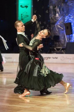 Elblag, Polonya - 13 Ekim 2017 - Baltık Kupası dans yarışması. Elblag turnuvada uluslararası dans