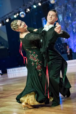 Elblag, Polonya - 13 Ekim 2017 - Baltık Kupası dans yarışması. Elblag turnuvada uluslararası dans