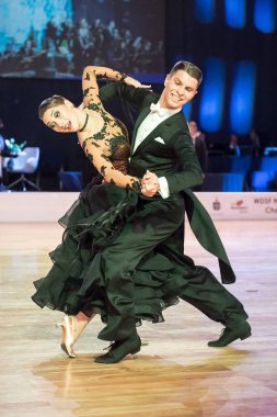 Elblag, Polonya - 13 Ekim 2017 - Baltık Kupası dans yarışması. Elblag turnuvada uluslararası dans